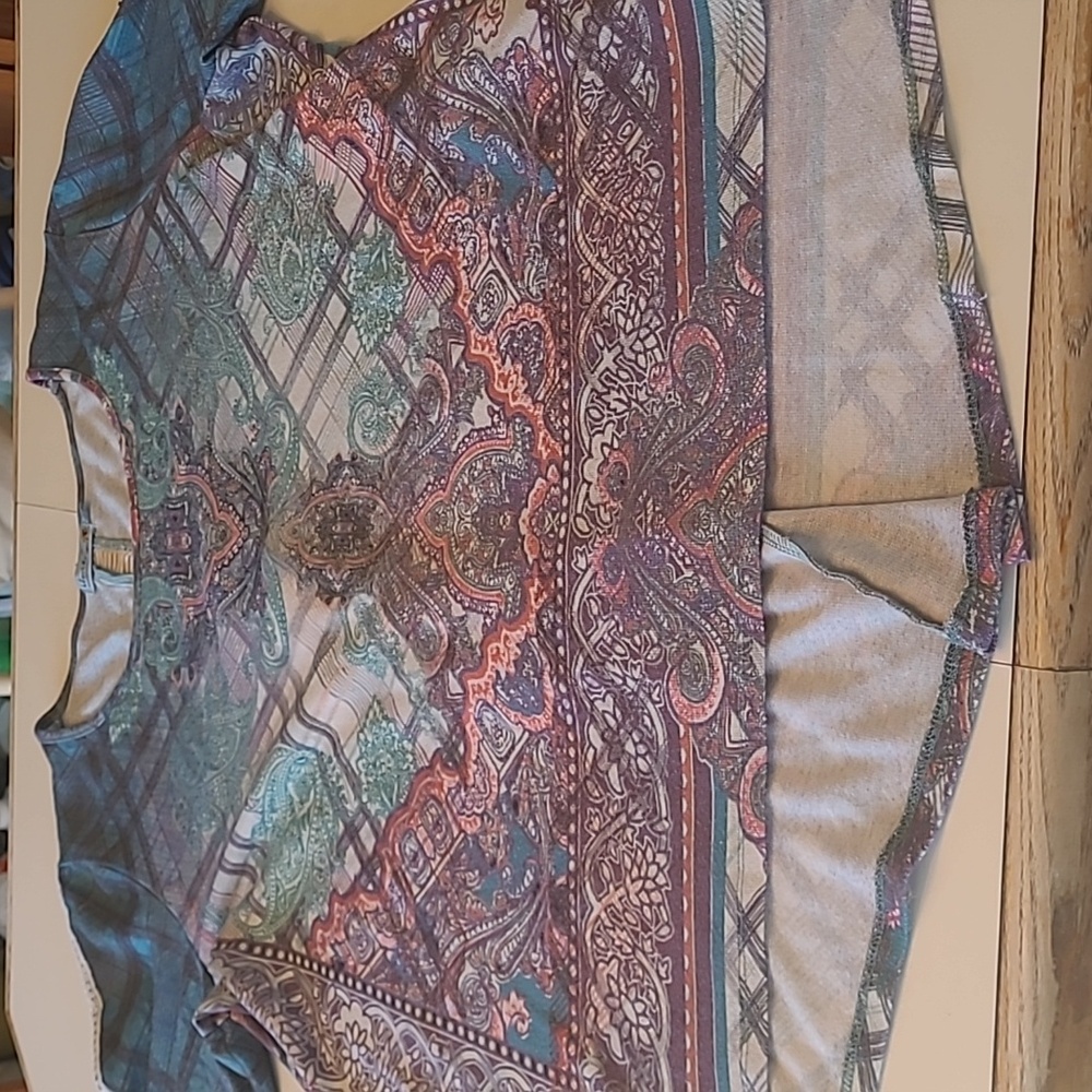 Unity World Wear Paisley & Geometric Print Top